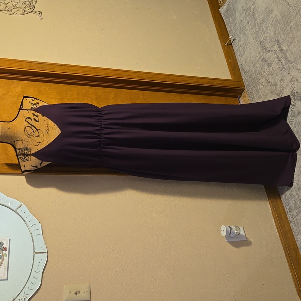 LOFT Purple Spaghetti Strap Maxi Dress Size 10